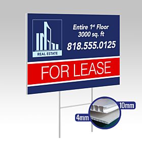 Custom-printed, wholesale 10mm coroplast signs from
4over.com