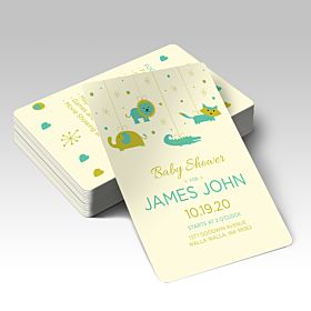Custom-printed, wholesale round corner announcement cards from 4over