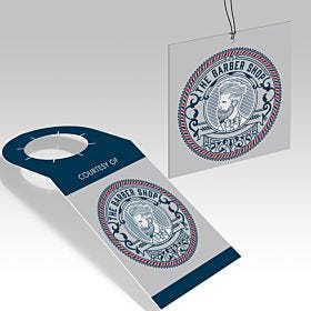 Custom-printed, wholesale suede hang tags cards from 4over-printing.com