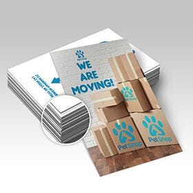 Custom-printed, wholesale black edge announcement cards from 4over