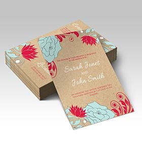 Custom-printed, wholesale brown kraft announcement cards from 4over