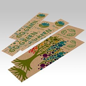 Custom-printed, wholesale brown kraft bookmarks from 4over