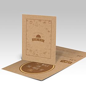 Custom-printed, wholesale brown kraft menus from 4over