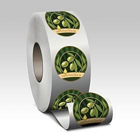 Custom-printed, wholesale circle roll labels from 4over-printing.com