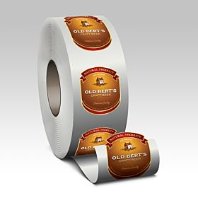 Custom-printed, wholesale custom roll labels from 4over-printing.com