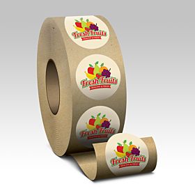 Custom-printed, wholesale eggshell felt roll labels from 4over-printing.com