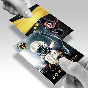 Custom-printed, wholesale Foil Worx trading cards from 4over
