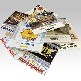 Custom-printed, wholesale packaging product samples from 4over.com