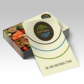 Custom-printed, wholesale natural announcement cards from 4over

