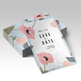 Custom-printed, wholesale pearl announcement cards from 4over
