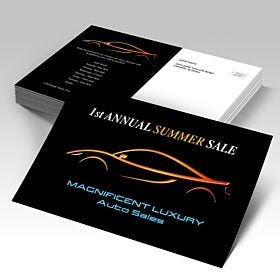 Custom-printed, wholesale raised spot UV postcards from 4over-printing.com