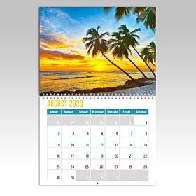 Custom-printed, wholesale spiral bound calendars from 4over