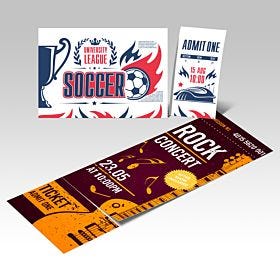 Custom-printed, wholesale standard event tickets from 4over