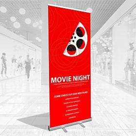 Custom-printed, wholesale standard retractable banner stands from 4over.com