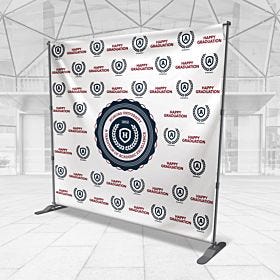 Custom-printed, wholesale telescopic backdrop banner stand from 4over.com