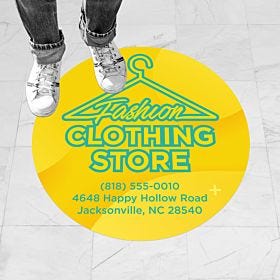 Custom-printed, wholesale round vinyl floor graphics from 4over-printing.com