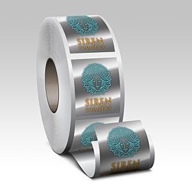 Bright Silver Roll Labels