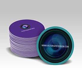 Custom-printed, wholesale circle business cards from 4over-printing.com