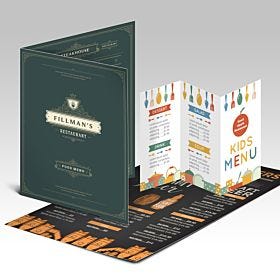 Custom-printed, wholesale common menus from 4over