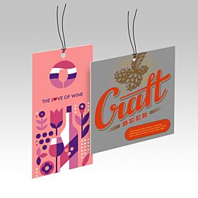 Custom-printed, wholesale regular hang tags from 4over-printing.com