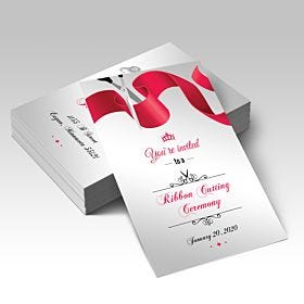 Custom-printed, wholesale silk announcement cards from 4over